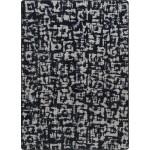 Block Print 3'10" x 5'4" area rug in color Onyx