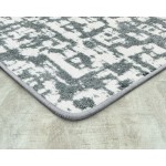 Block Print 5'4" x 7'8" area rug in color Cloudy