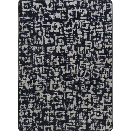 Block Print 5'4" x 7'8" area rug in color Onyx