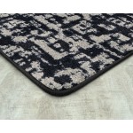 Block Print 5'4" x 7'8" area rug in color Onyx