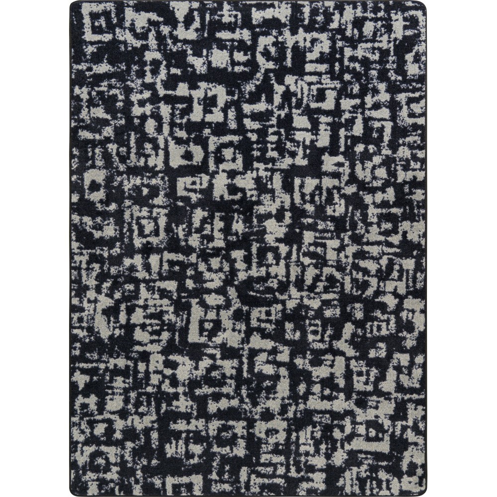 Block Print 7'8" x 10'9" area rug in color Onyx Block Print 7'8" x 10'9" area rug in color Onyx