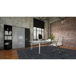 Above Board 5'4" x 7'8" area rug in color Onyx