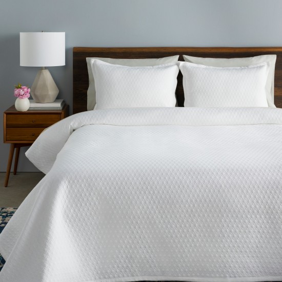 Surya Briley White Full/Queen Bedding Set 88"W X 92"L,20"H X 26"W