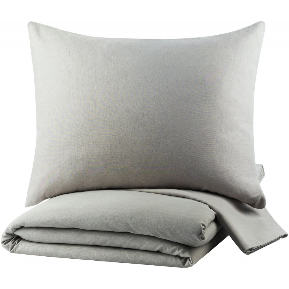 Surya Dawson Light Gray Full/Queen Bedding Set 88"W X 92"L,20"H X 26"W Surya Dawson Light Gray Full/Queen Bedding Set 88"W X 92"L,20"H X 26"W