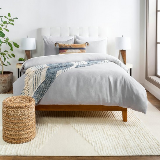 Surya Dawson Light Gray Full/Queen Bedding Set 88"W X 92"L,20"H X 26"W