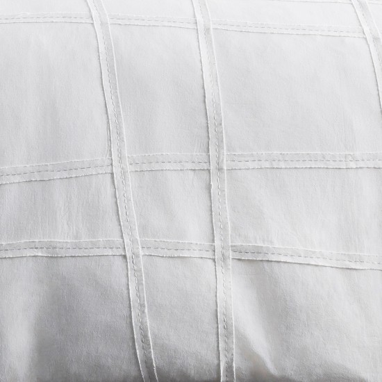 Surya Haru White Full/Queen Bedding Set 88"W X 92"L,20"H X 26"W