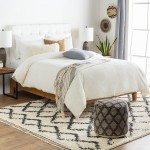 Surya Waffle White King/Ca King Bedding Set 108"W X 92"L,20"H X 36"W