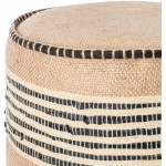 Surya Aarzoo Beige Ottoman 18"H X 20"W X 20"D