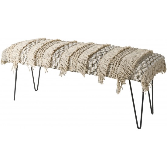 Surya Adilah Upholstered Bench 18"H X 48"W X 16"D