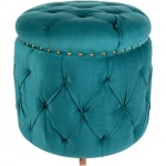 Surya Amana Deep Teal Ottoman 19"H X 20"W X 20"D