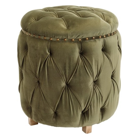 Surya Amana Olive Ottoman 19"H X 20"W X 20"D