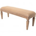 Surya Ansonia Medium Brown Upholstered Bench 18"H X 50"W X 18"D