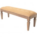 Surya Ansonia Brown Upholstered Bench 18"H X 50"W X 18"D