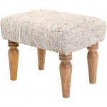 Surya Anthracite Ivory Ottoman 18"H X 23"W X 18"D