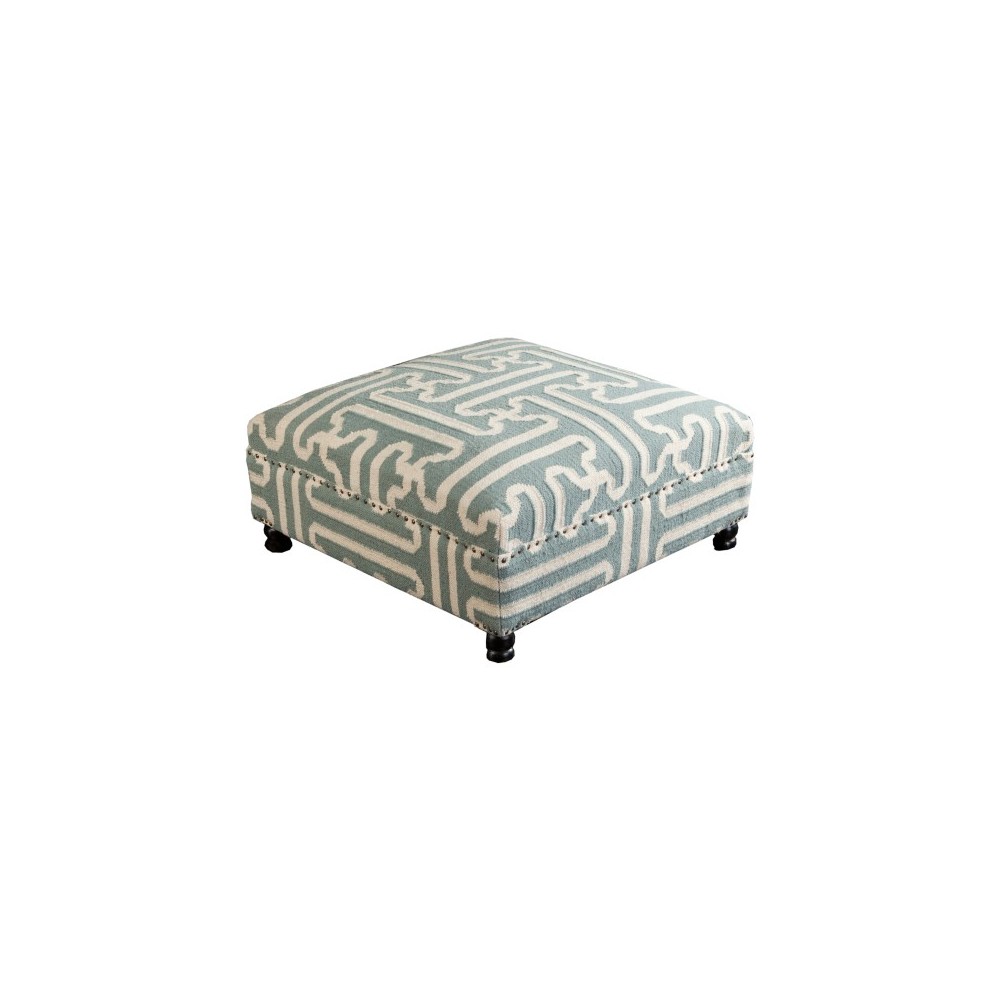 Surya Archive Dusty Sage Ottoman 16"H X 32"W X 32"D