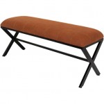 Surya Ashland Brown Upholstered Bench 18"H X 47"W X 15"D