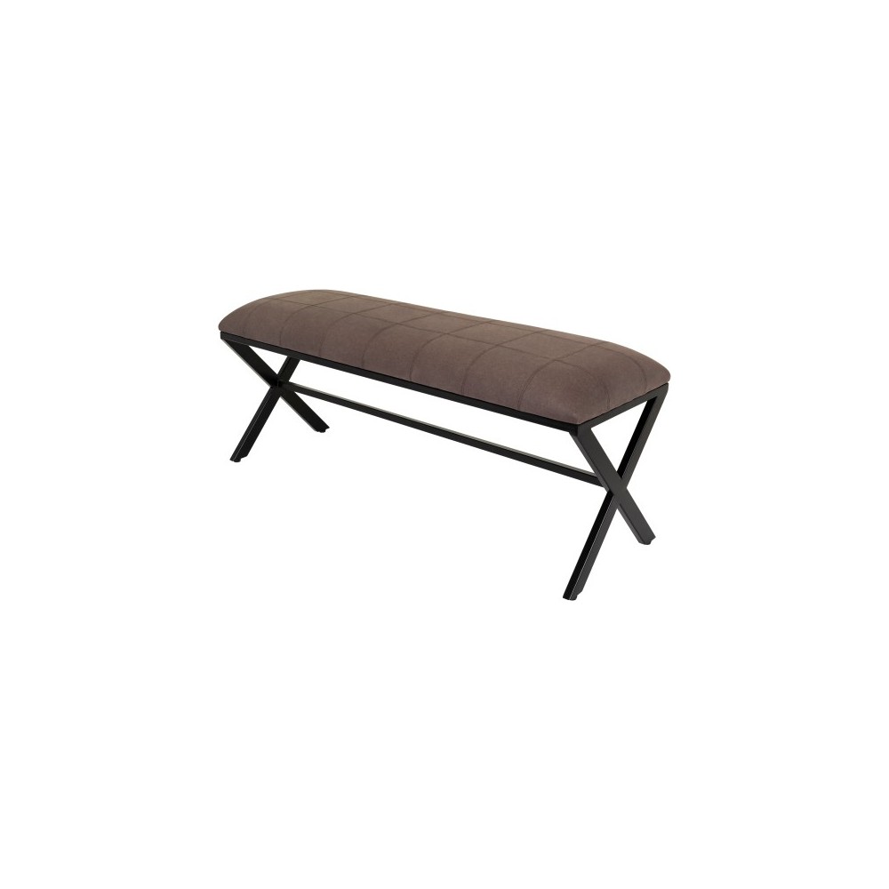 Surya Ashland Charcoal Upholstered Bench 18"H X 47"W X 15"D