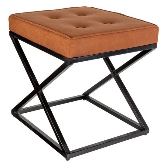 Surya Ashland Brown Stool 18"H X 16"W X 18"D