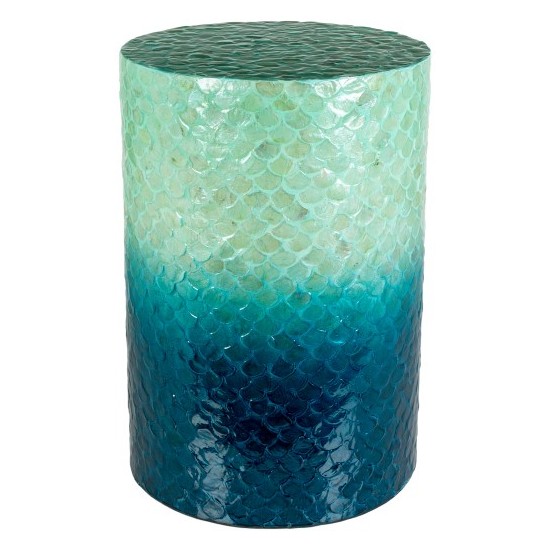 Surya Blue Ocean  End Table 19"H X 13"W X 13"D