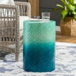 Surya Blue Ocean  End Table 19"H X 13"W X 13"D