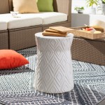Surya Cali Garden Stool 18"H X 14"W X 14"D