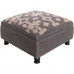 Surya Djenne Charcoal Ottoman 16"H X 32"W X 32"D