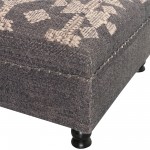 Surya Djenne Charcoal Ottoman 16"H X 32"W X 32"D