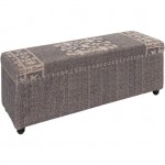 Surya Djenne Charcoal Bench 18"H X 48"W X 16"D