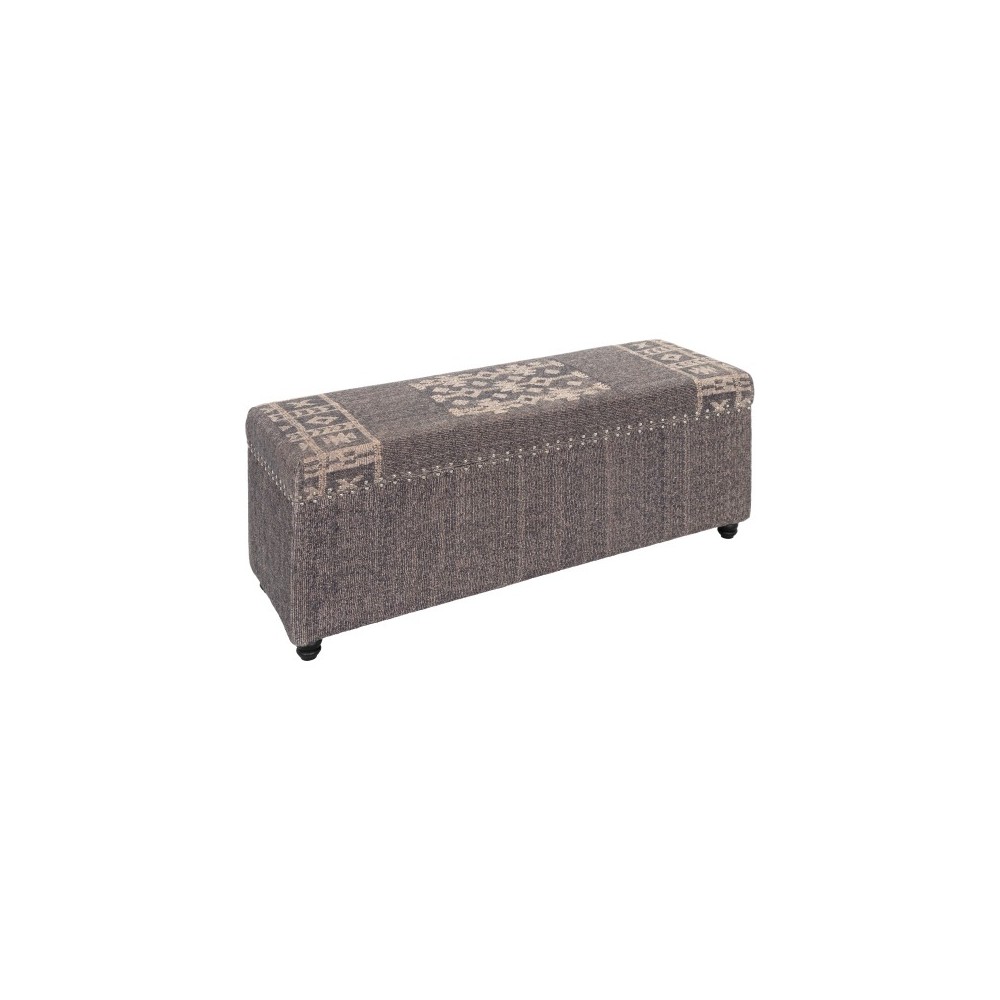 Surya Djenne Charcoal Bench 18"H X 48"W X 16"D