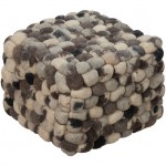 Surya Flagstone Charcoal Ottoman 14"H X 18"W X 18"D