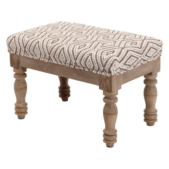 Surya Innisswell Ivory Ottoman 13"H X 20"W X 13"D