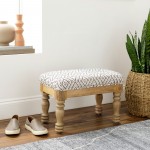 Surya Innisswell Ivory Ottoman 13"H X 20"W X 13"D