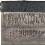 Surya Kassi Charcoal Storage Ottoman 18"H X 16"W X 16"D