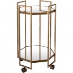 Surya Octagon Bar Cart 33"H X 19"W X 19"D