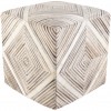 Surya Zander Medium Gray, Taupe Ottoman 18"H X 18"W X 18"D