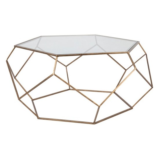 Surya Zig Zag Coffee Table 18"H X 41"W X 41"D