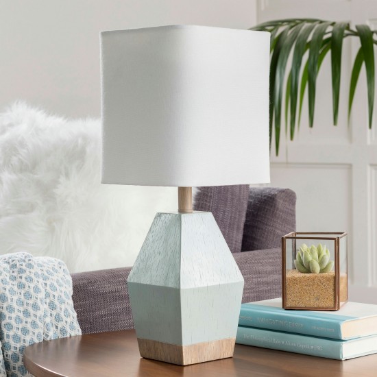 Surya Pimm Pale Blue Lighting 17"H X 7"W X 7"D