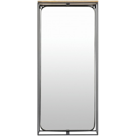 Surya Obsidian Mirror 37"H X 19"W X 5"D