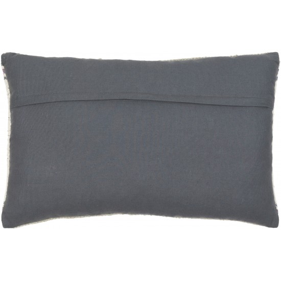Surya Alamosa Charcoal Pillow Cover 14"H X 22"W