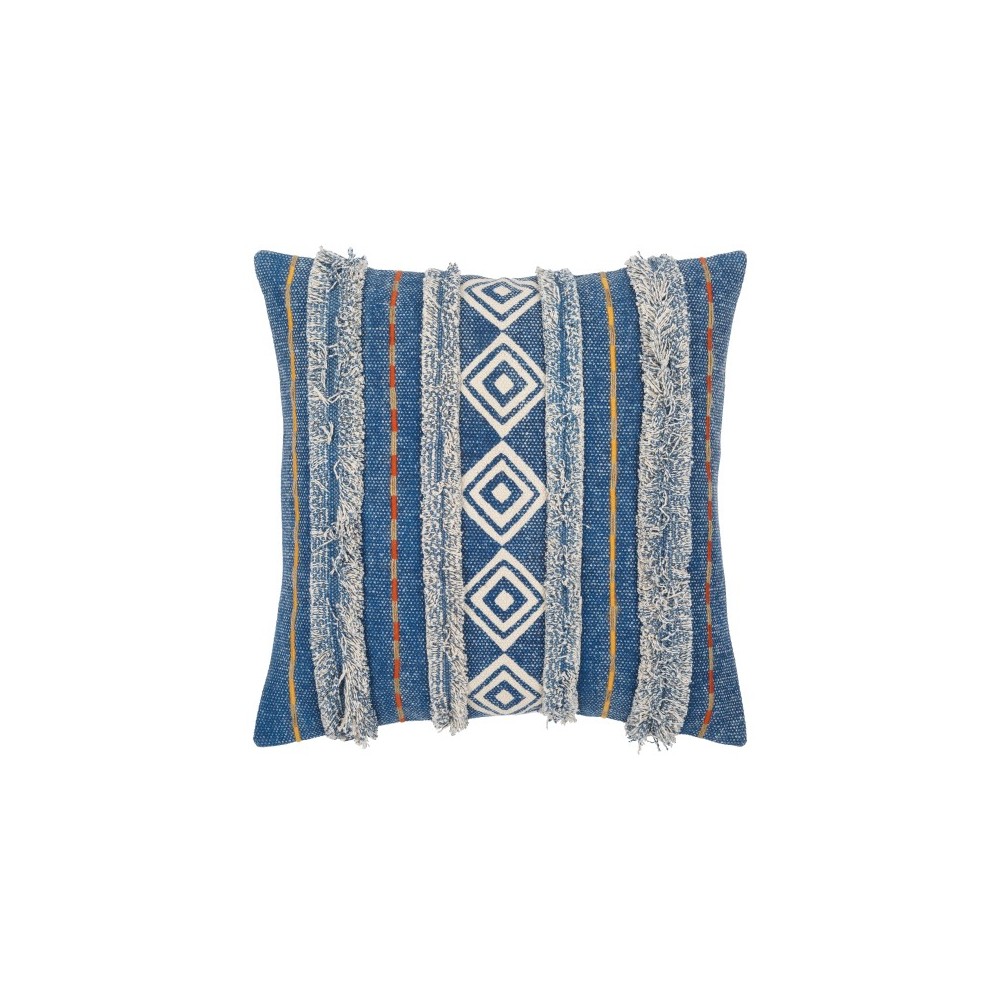 Surya Ashbury Dark Blue, Light Beige Pillow Cover 20"H X 20"W Surya Ashbury Dark Blue, Light Beige Pillow Cover 20"H X 20"W
