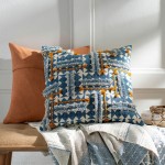 Surya Ashbury Dark Blue Pillow Cover 18"H X 18"W