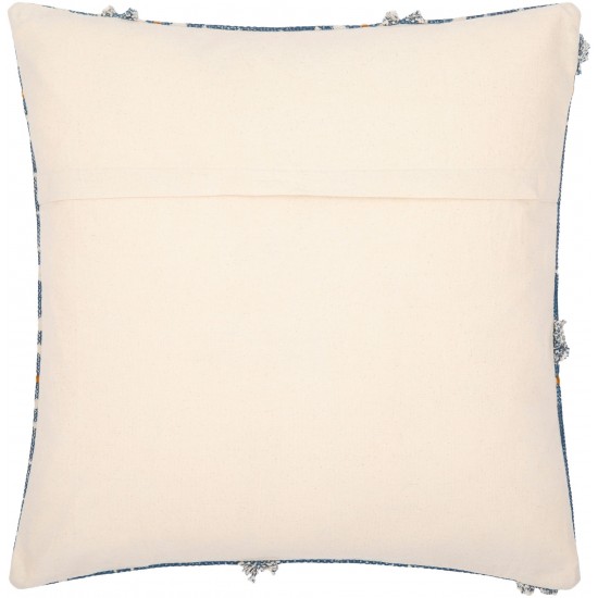 Surya Ashbury Dark Blue Pillow Cover 18"H X 18"W