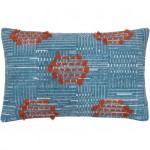 Surya Ashbury Blue Pillow Cover 14"H X 22"W