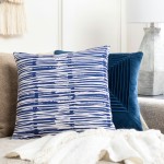 Surya Azora Ink Blue Pillow Cover 18"H X 18"W