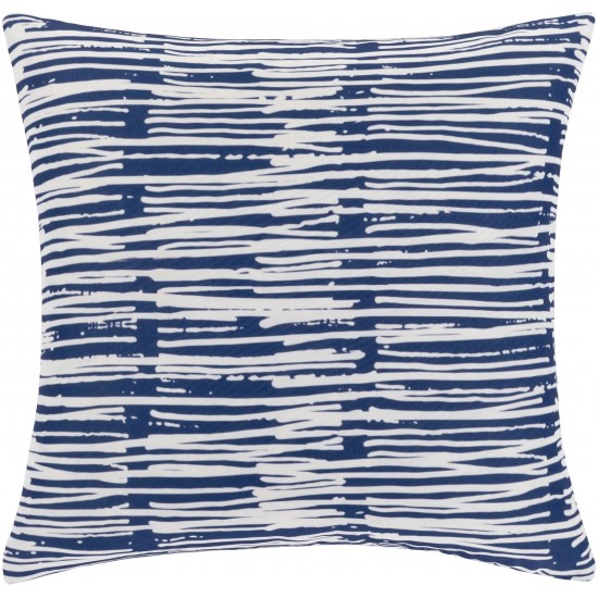 Surya Azora Ink Blue Pillow Cover 18"H X 18"W