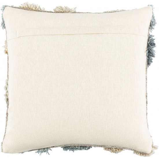 Surya Baracoa Gray, Light Beige Pillow Cover 20"H X 20"W
