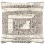 Surya Baracoa Gray Pillow Cover 22"H X 22"W