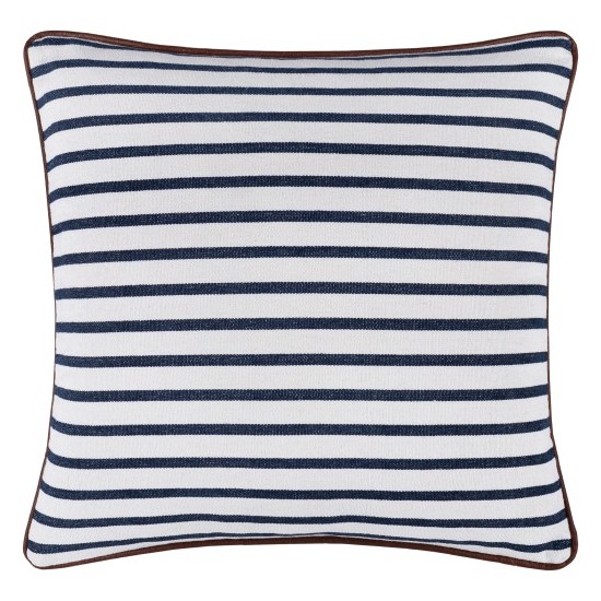 Surya Charlize Navy, White Pillow Cover 18"H X 18"W