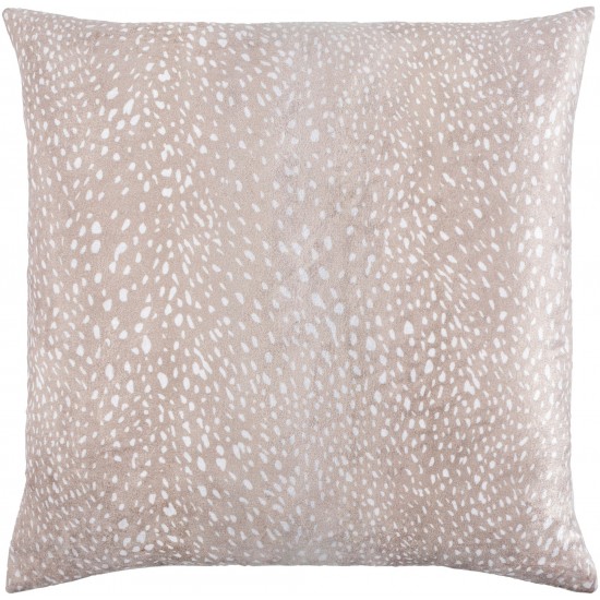 Surya Doe Tan Pillow Cover 18"H X 18"W