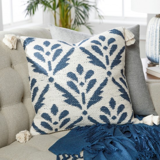 Surya Dorothy Cream Pillow Cover 22"H X 22"W